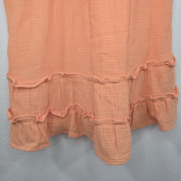 Love & Piece Straight Midi Dress Summer Lace Sleeve Vacation Flup Edge Size XL - Picture 8 of 16